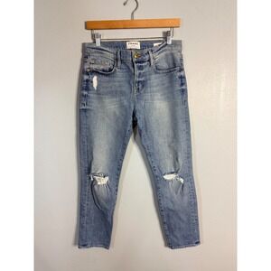 Frame Le Boy Distressed Jeans In McLane Wash Size 27